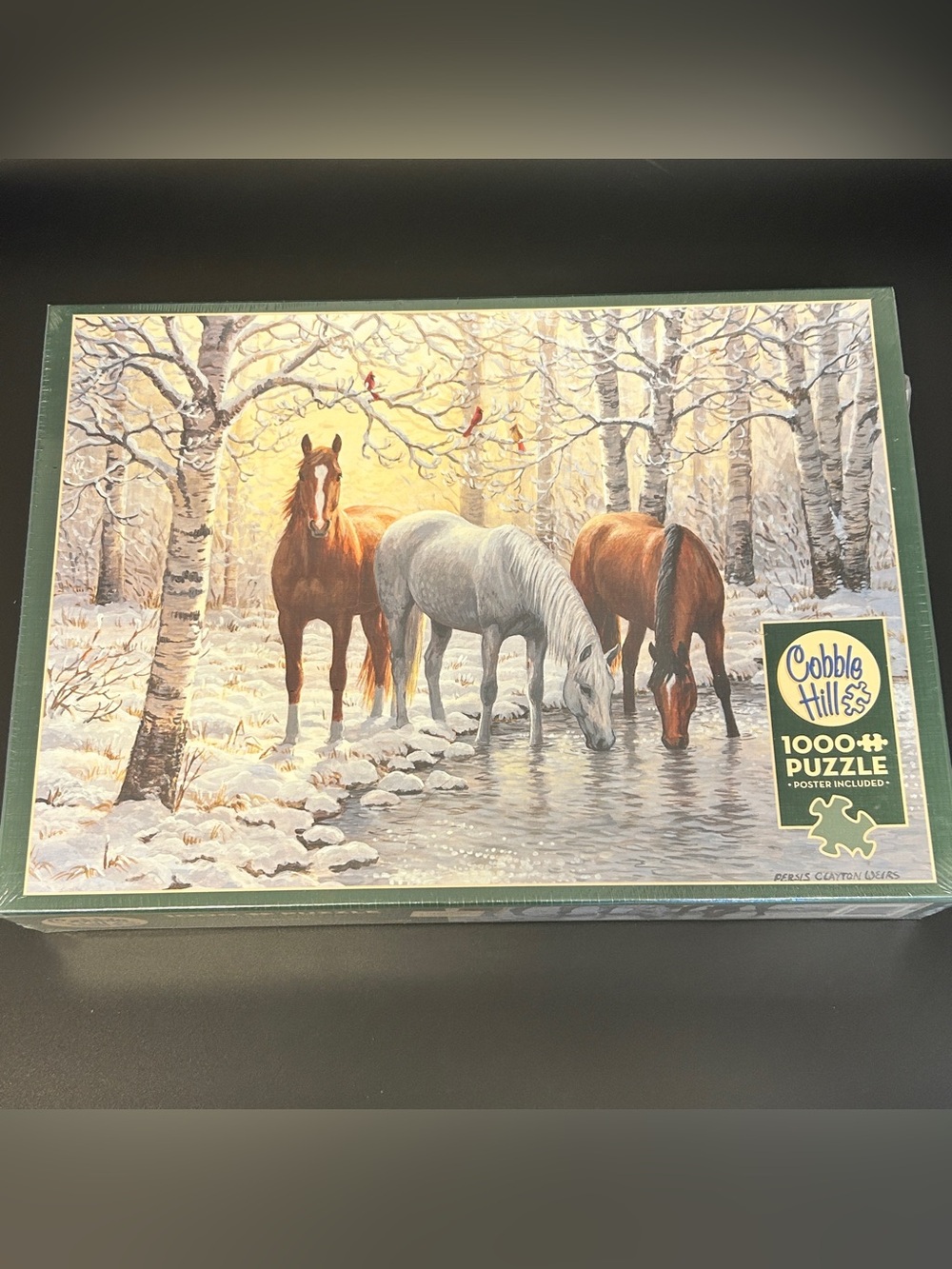 Cobble Hill 1000+ Piece Winter Horses Puzzle - Horses in Snow NEW